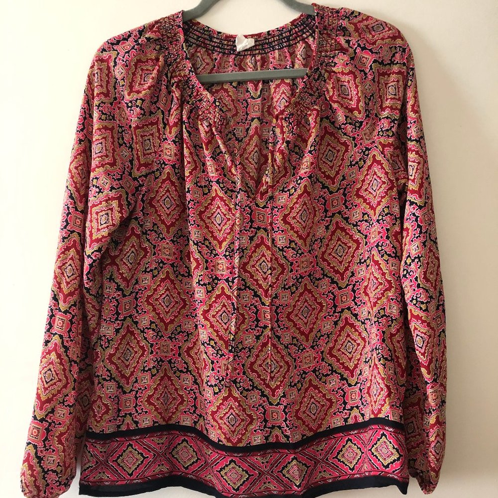 GAP pink paisley blouse